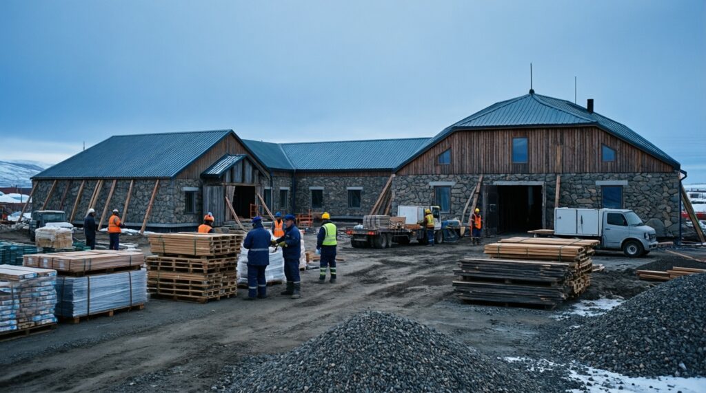 Городская среда Магадана: благоустройство дворов, освещение, общественные пространства, транспорт - иллюстрация