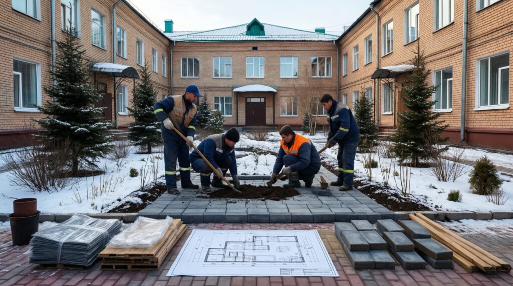 Городская среда Магадана: благоустройство дворов, освещение, общественные пространства, транспорт - иллюстрация